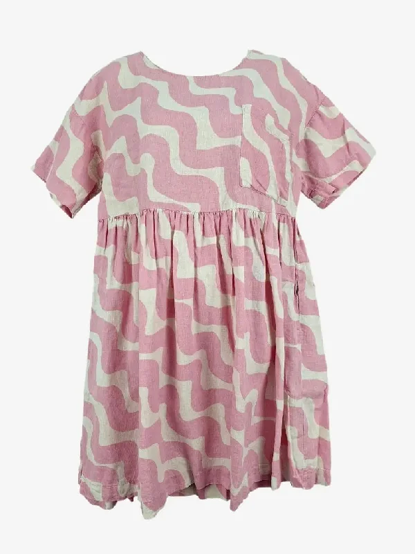 Latest Trends Gorman Musk Linen Swirl Smock Midi Dress Size S