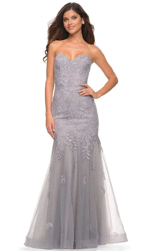 Unbeatable Deals La Femme - 30717 Sweetheart Embellished Tulle Gown