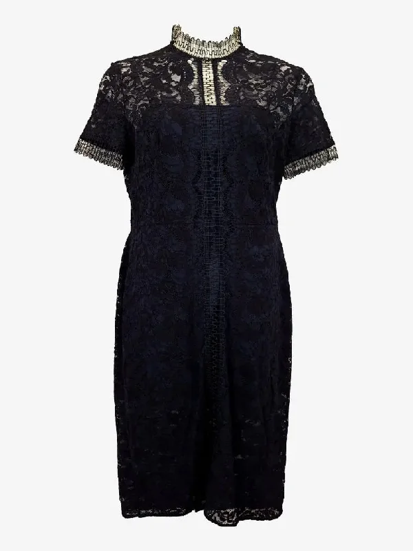 Huge Price Cut Lover Delightful Lace Evening Midi Dress Size 14