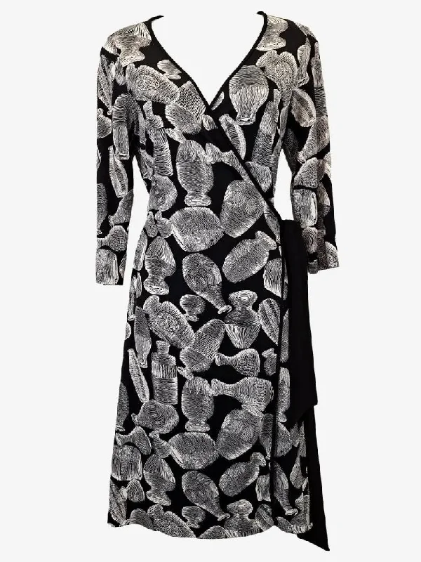 Stupidly Low Prices Leona Edmiston Pottery Print Wrap Midi Dress Size XS