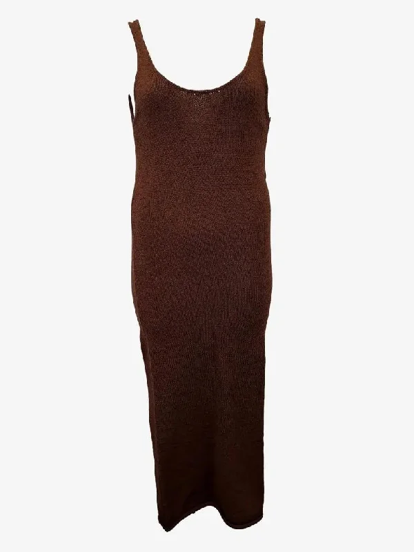 Shop Our Looks Nude Lucy Cacao Knit Beachside Midi Dress Size M