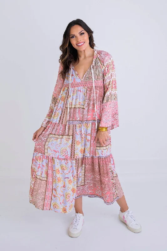 Trendy Threads Floral Boho Vintage Maxi Dress