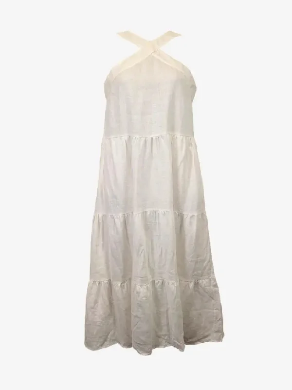 Trendy Fashion For Women Witchery Off White Cross Maxi Dress Size 10