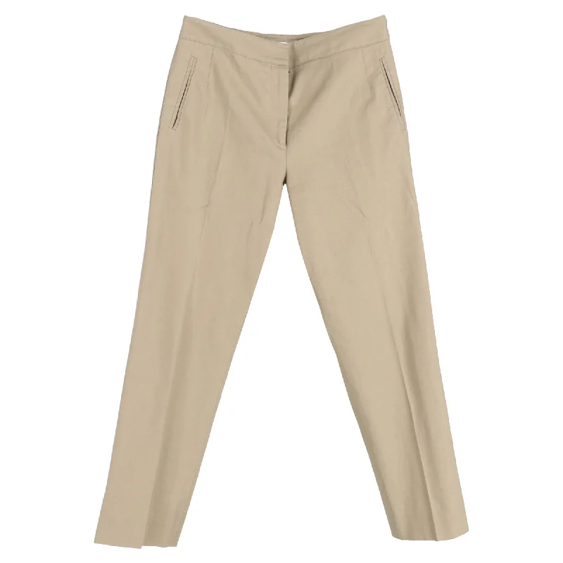 Weekend Sale Givenchy Straight Leg Trousers in Beige Cotton