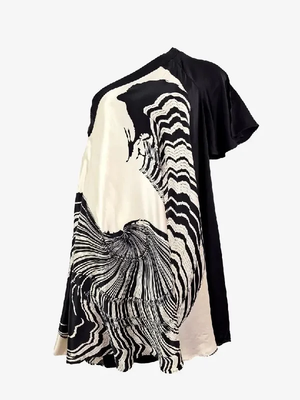 Fashion Essentials Ginger & Smart Asymmetric Graphic Flowy Midi Dress Size 12