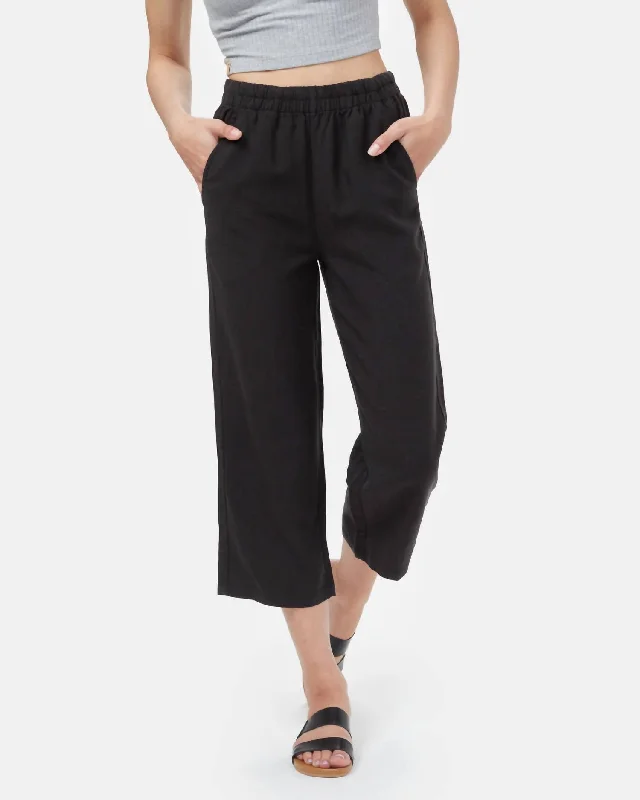 Clothing Woman Treelinen Billow Pants In Meteorite Black