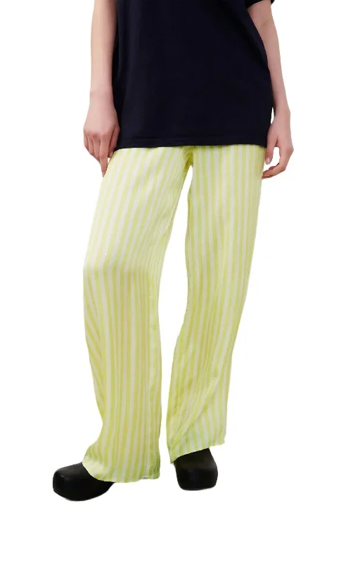 Clothing Brands Shanning Pant In Fluorescent Yellow Stripes