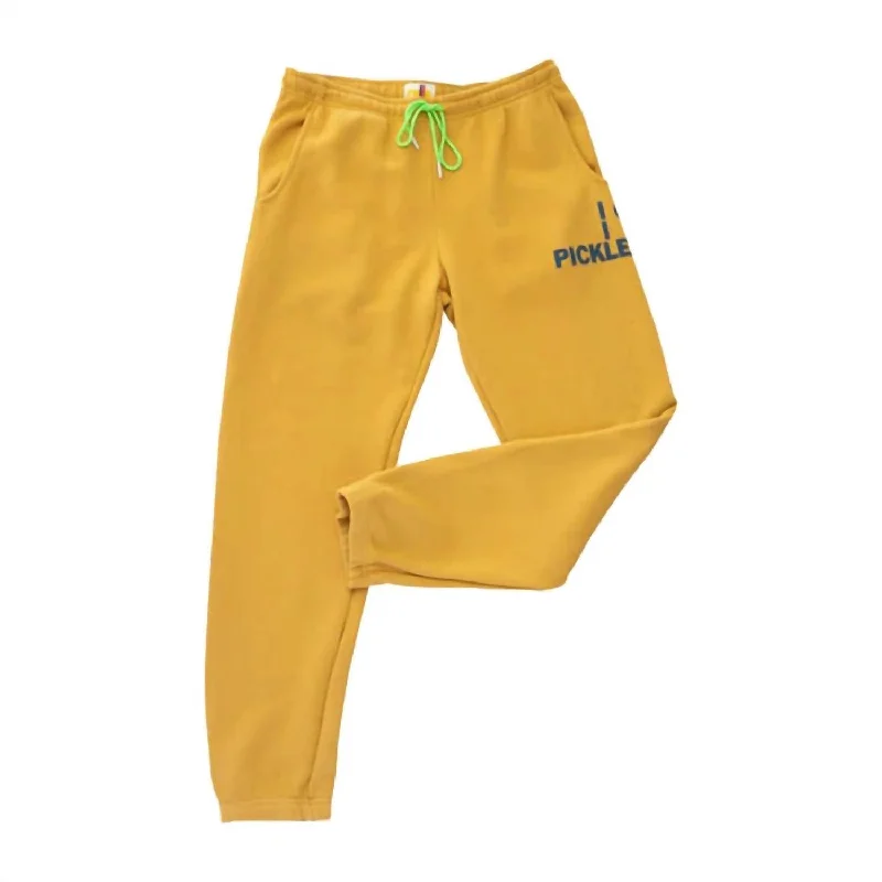 City Fashion Women's Pickleball Sweatpant In Gold