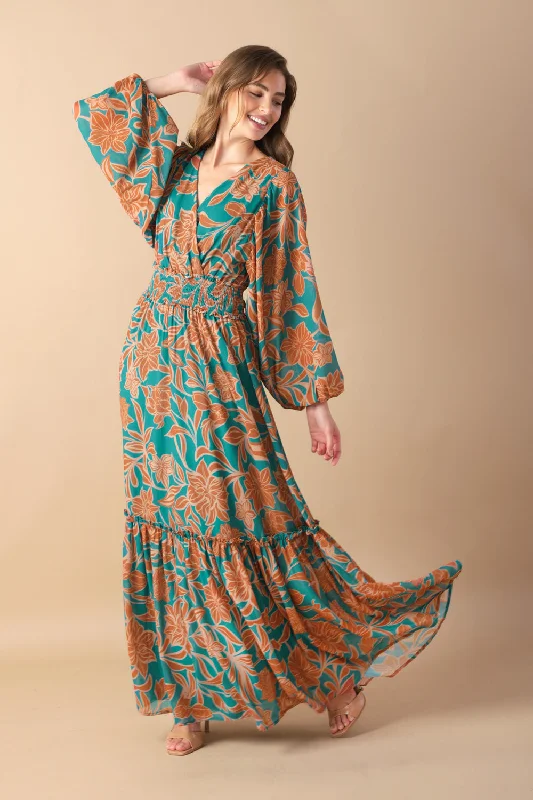 Clothes Women FLEETING FAUNA WOVEN MAXI DRESS