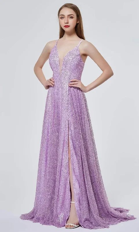 Weekend Exclusive J'Adore Dresses - J19001 Glitter-Embellished Slit A-line Gown