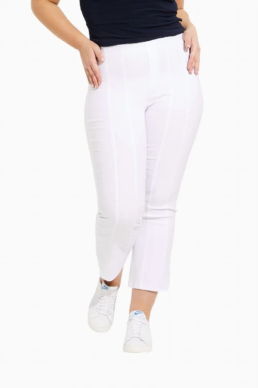 Online Boutique Clothing Pintuck Flared Pant In White