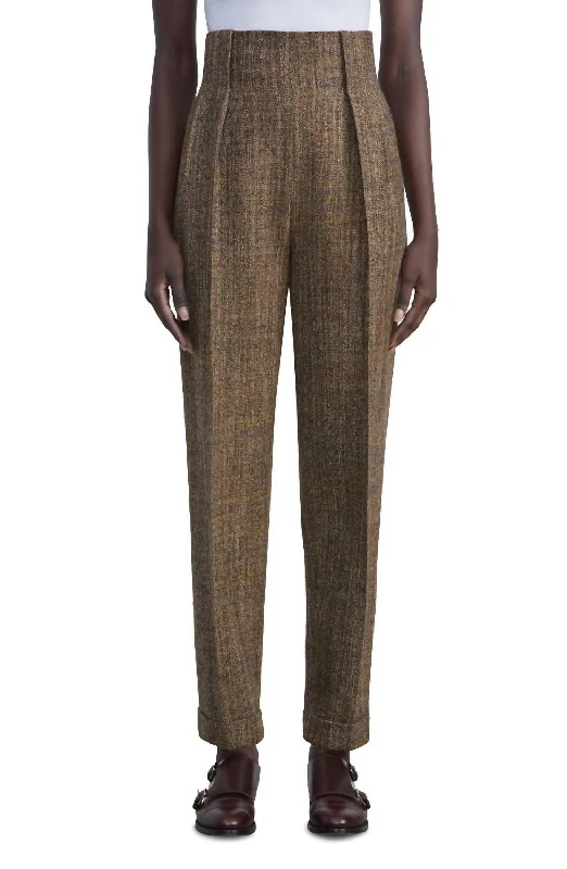 Women's Clothing Waverly Wool Pant In Curry Multi