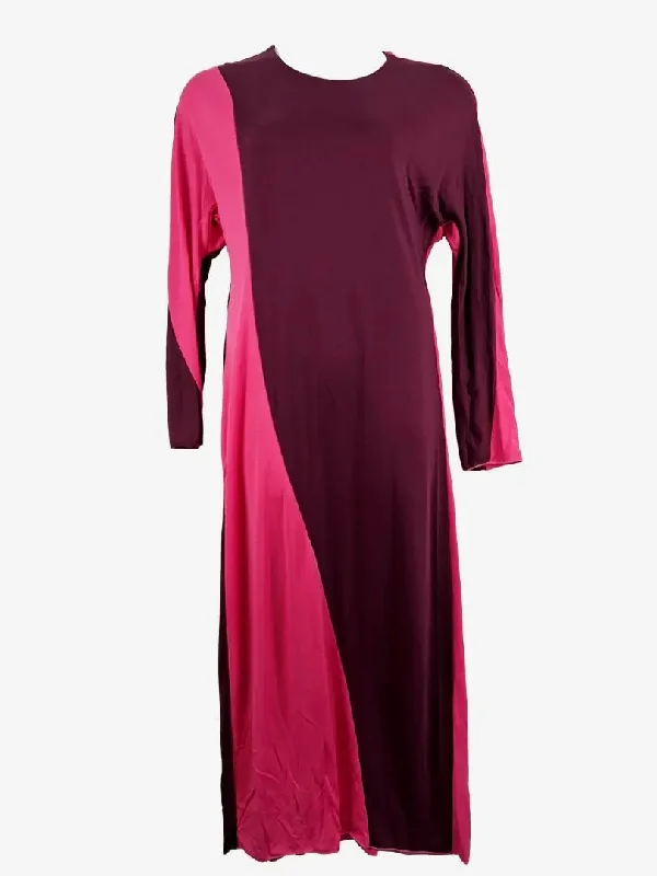 Fashion Forward COS Grape Colour Block Fine Jersey Maxi Dress Size L