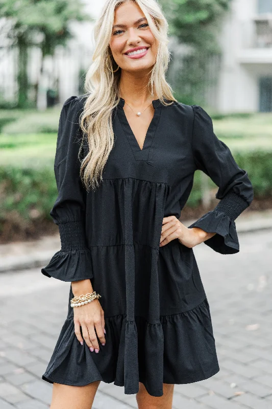 Shop Ladies Clothes In Your Happy Place Black Dress