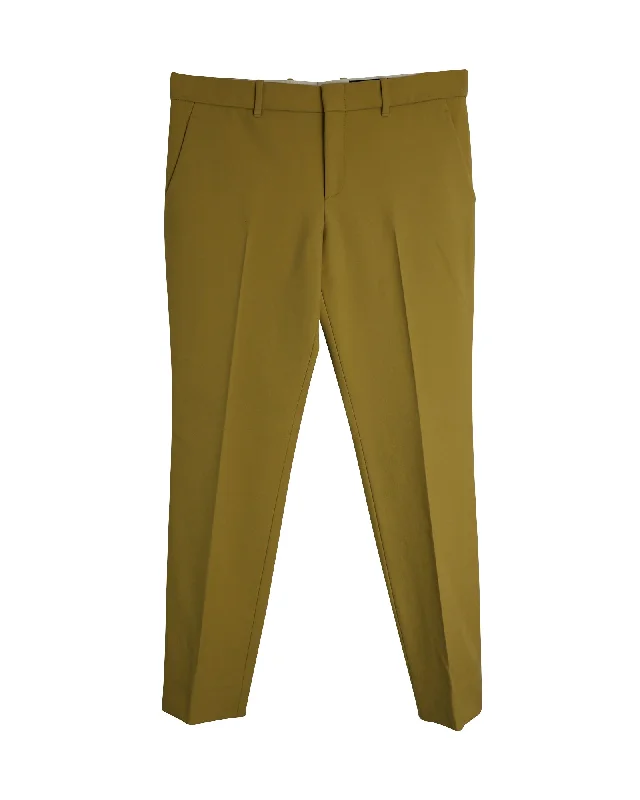 Exclusive Discount Gucci Straight Trousers in Mustard Yellow Wool