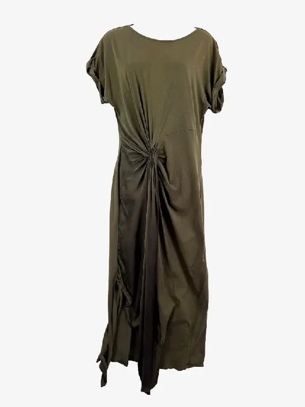 Premium Fashion Sass & Bide Lou Lou's Lover Khaki Draped Maxi Dress Size M