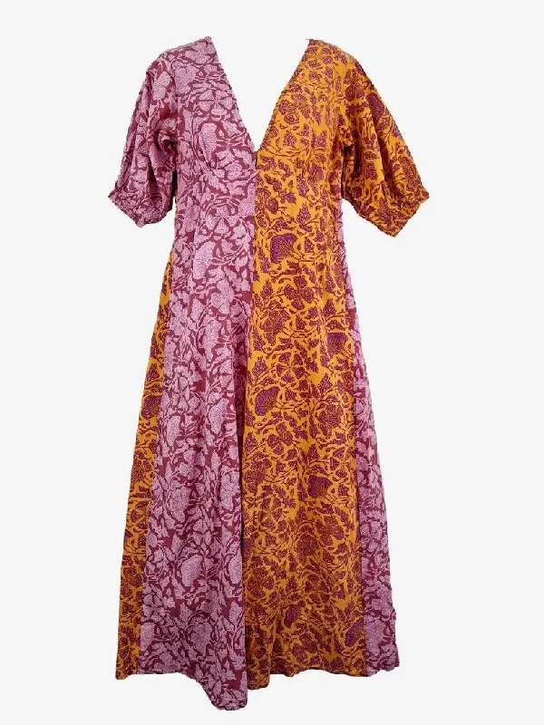 Trend Alert Boom Shankar Batik Two Print A-line Maxi Dress Size 10