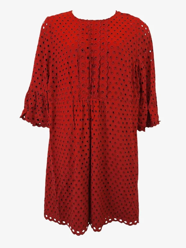 The Latest Trends Boden Boho Embroidered Eyelet Midi Dress Size 20