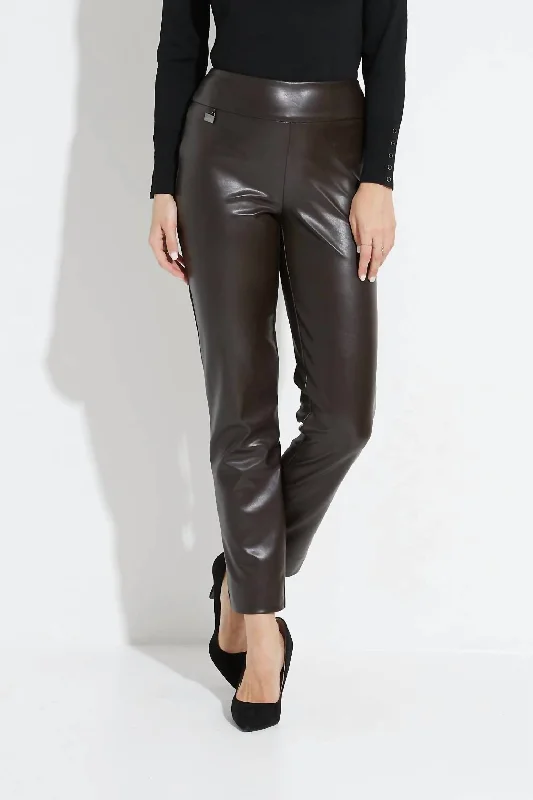 Best Online Boutiques Faux Leather Pants In Mocha