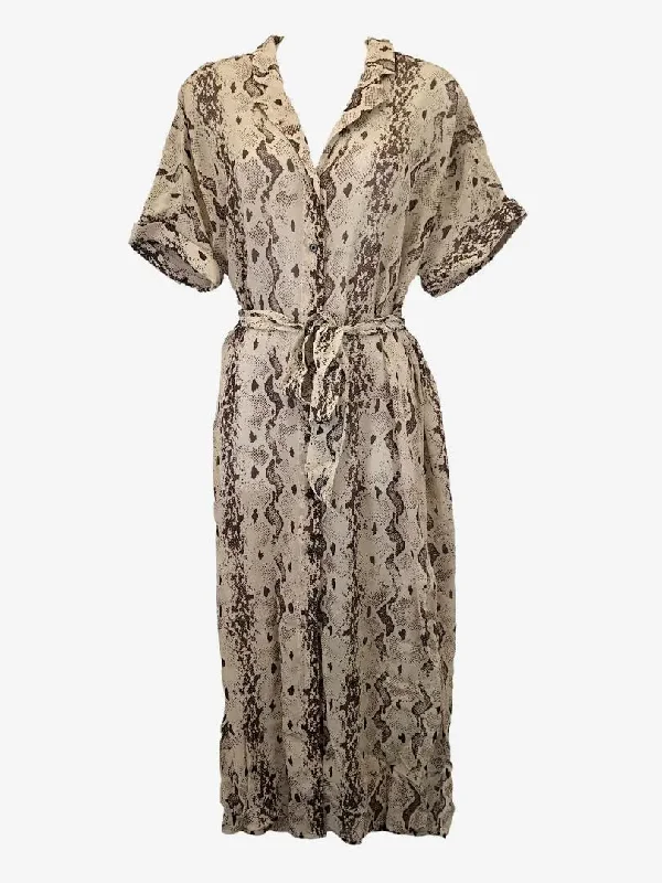 Hot Picks & Other Stories Breezy Sheer Snakeskin Midi Dress Size 8