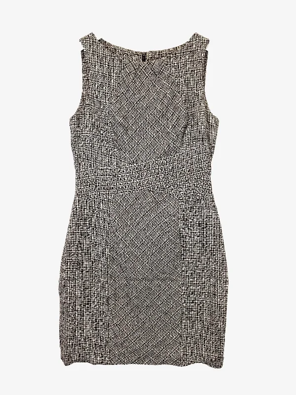 Trend Forward Women's Wear Cue Tailored Tweed Fitted Midi Dress Size 12