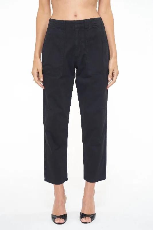 Premium Style Pamela High Rise Straight Trouser In Fade To Black