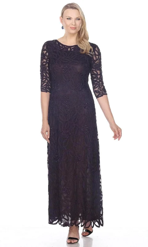 Fashion Deal Soulmates 1616 - Soutache Embroidered Lace Evening Gown Dress