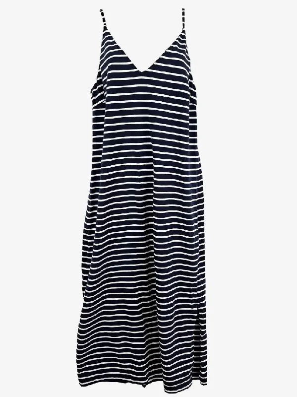 Fashion Forward Seafolly Sailor Stripe Side Split Maxi Dress Size S