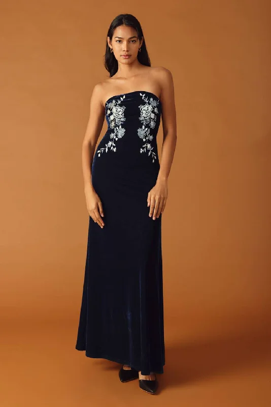 Clothing Online THREADS OF DESTINY VELVET MAXI DRESS