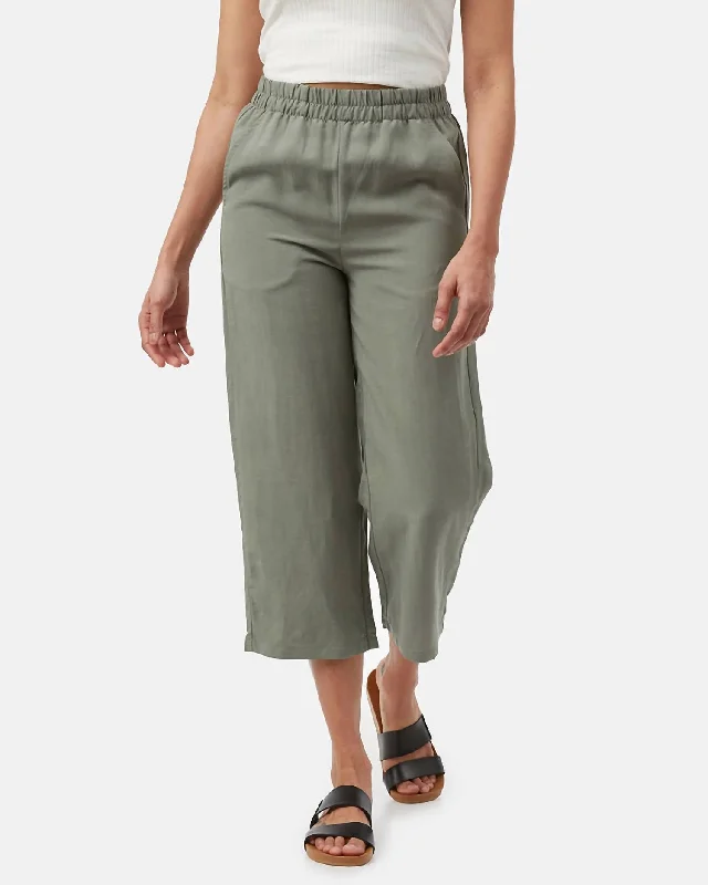 Online Boutiques Best Treelinen Billow Pants In Agave Green