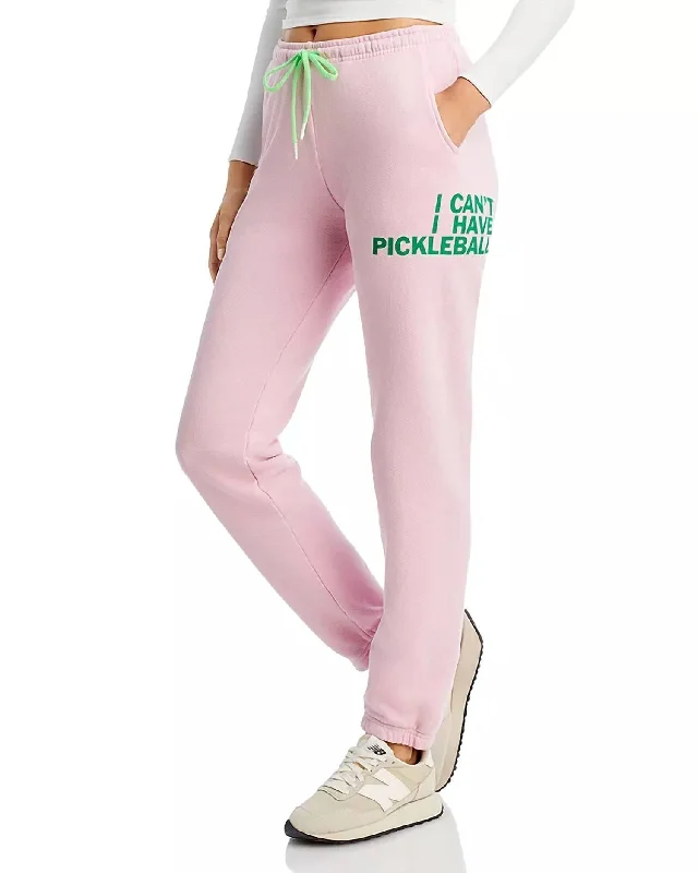 Luxe Women's Fashion Royal Pickleball Sweatpants In Pink