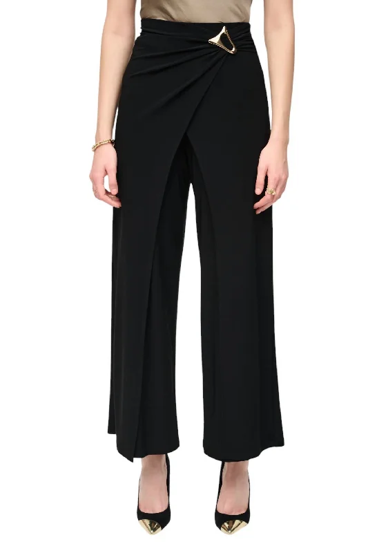 Day To Night Styles High-Rise Wrap Trouser In Black