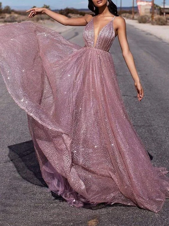 Holiday Gift Guide Sale Gorgeous Embellished Shining Backless Evening Dress Maxi Dress    S1342