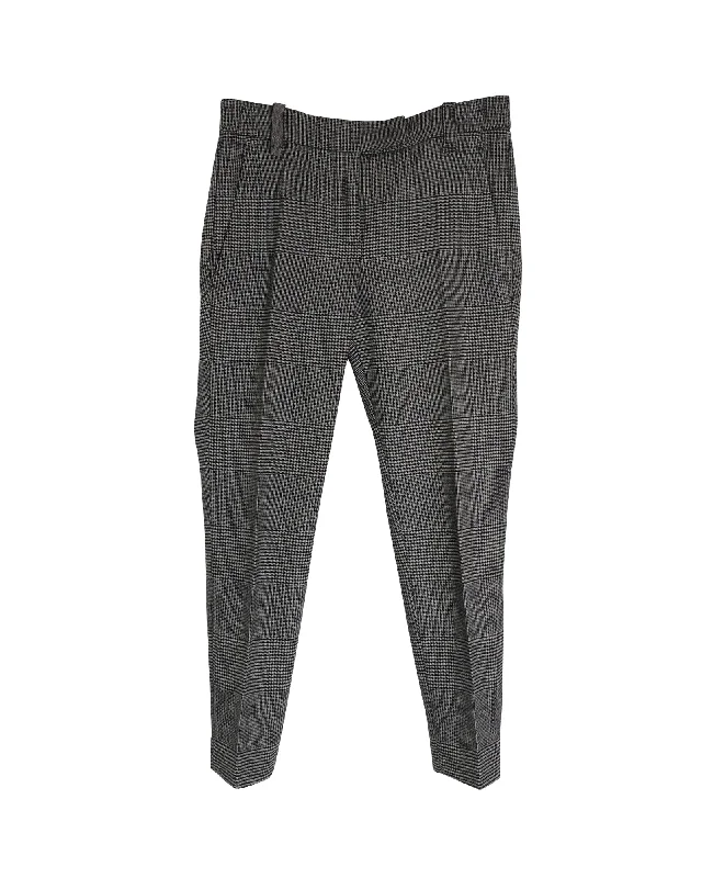 Clearance Sale Brunello Cucinelli Prince of Wales Trousers in Grey Lana Vergine