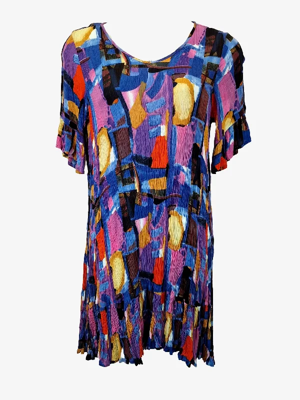 Snag Fabulous Fashion Bargains One Summer Abstract Crinkle Midi Dress Size 14