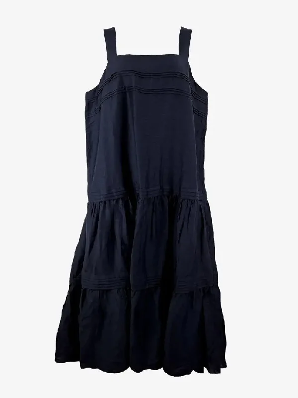 Shop Sale Items Witchery Navy Pintuck Sundress MIdi Dress Size 16