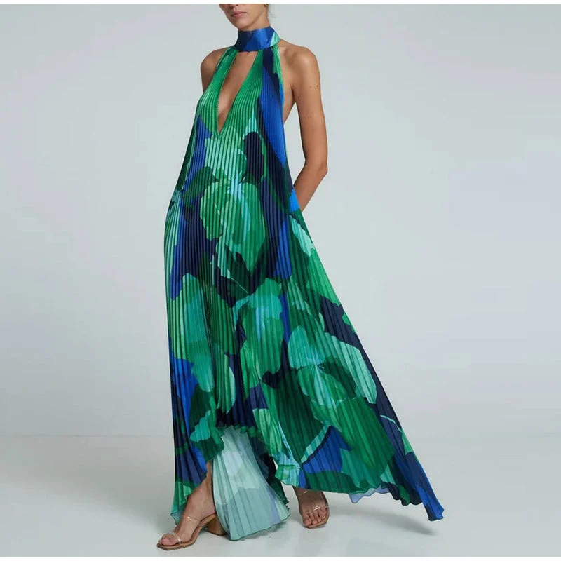 Eclectic Fashion Brandi Summer Printed Maxi Dress