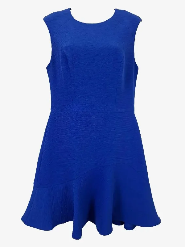 Don't Miss Out Portmans Fancy Cobalt Trumpet Hem Midi Dress Size 10