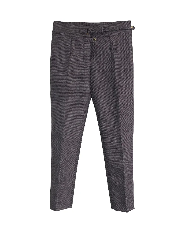 New Arrival Discounts Yves Saint Laurent Pants Jacquard Print Pants in Grey Polyamide