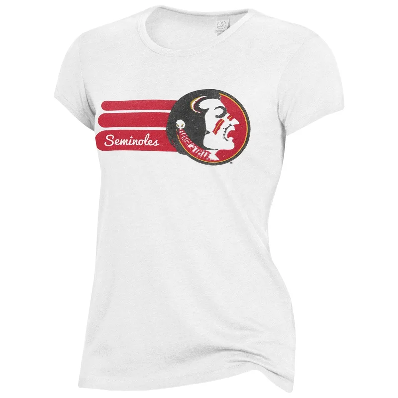 Exclusive Online Sale Alternative Apparel Women's Vault Seminoles/Seminole Logo Short Sleeve T-shirt - White