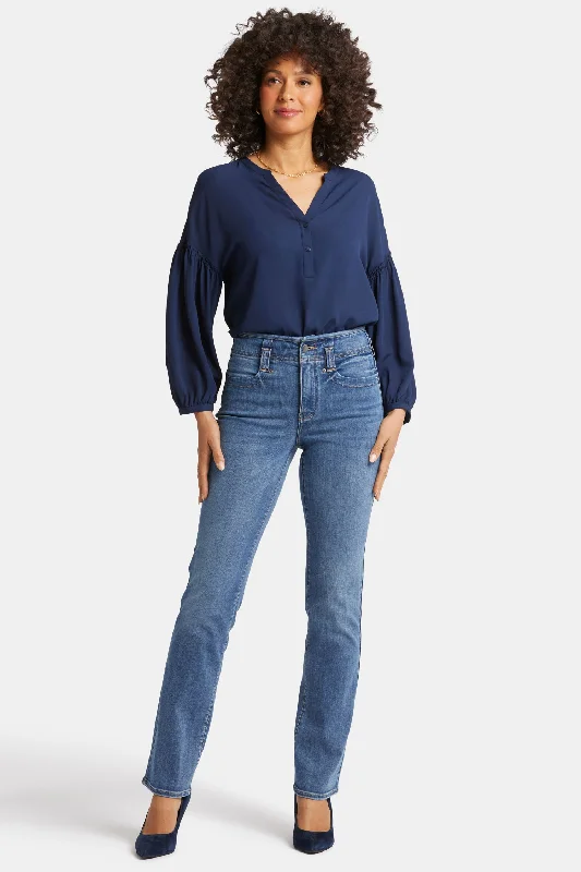 Hot Styles Marilyn Straight Jeans in Long Inseam - Clear Brook