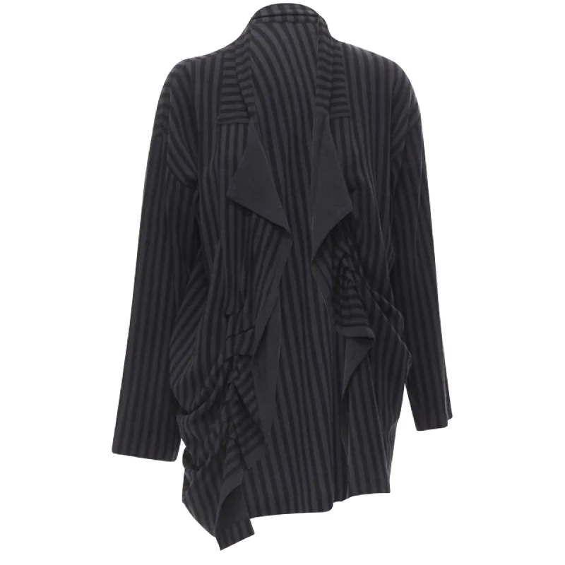 Limited Stock Comme Des Garcons striped wool draped jacket