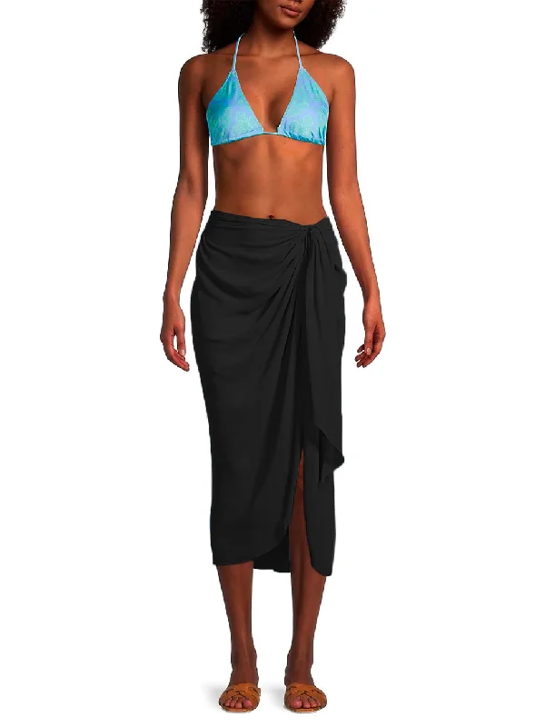 Bold Fashion Silena Wrap Skirt - Black