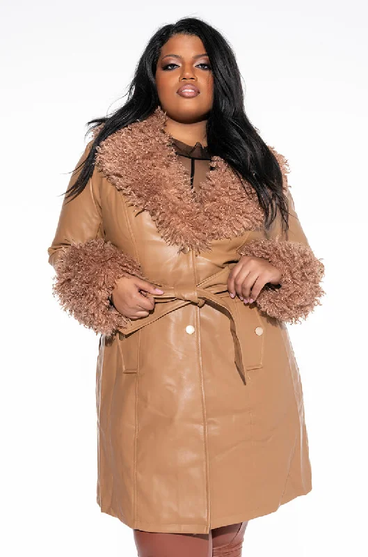 Trendy Clothing Sale PLUS MOHAIR CAMEL TRENCH