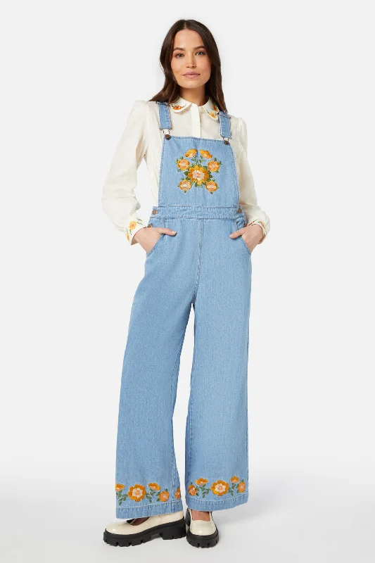 Effortless Everyday Wear Folk Embroidered Overall