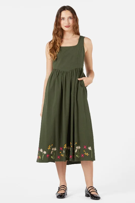 Special Offer Native Embroidered Midi Dress