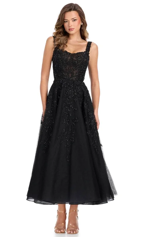 Elegant Styles Ashley Lauren 11899 - Wide Straps Lace Applique Evening Dress