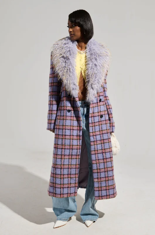 Hot Sale TEA FOR TWO FUR TRIM TRENCH