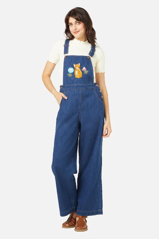 New Styles Just In Cat Embroidered Overall