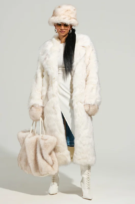 Fashion Essentials TOASTED MARSHMALLOW FUR COAT